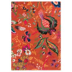 Tapis haut de gamme en laine et viscose Wonderland Orange Harlequin