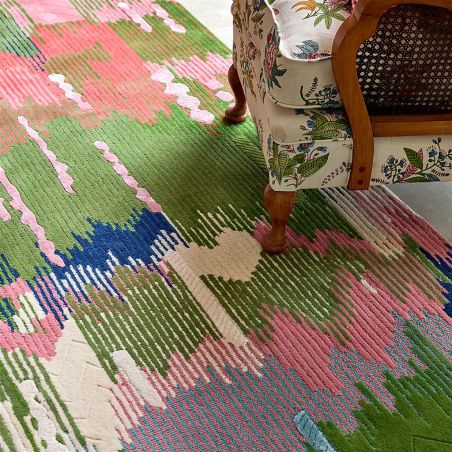 Tapis haut de gamme en laine et viscoseWilderness vert multi Harlequin focus matiere Tapis haut de gamme en laine et viscoseWilderness vert multi Harlequin focus matiere
