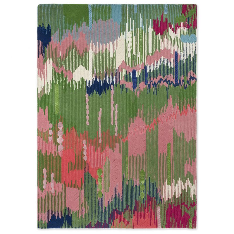 Tapis haut de gamme en laine et viscoseWilderness vert multi Harlequin