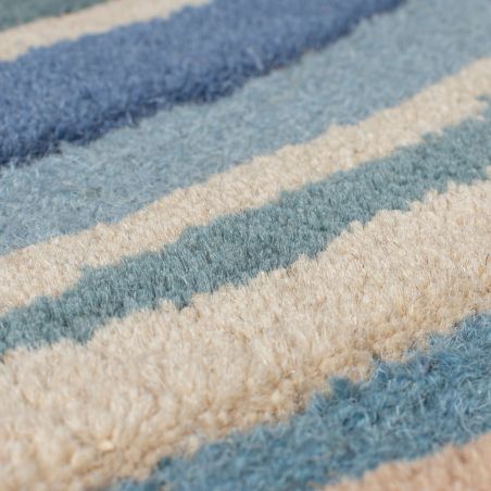 Tapis de salon laine bleu multicolore Abstract Flow Tapis de salon laine bleu multicolore Abstract Flow