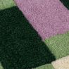 Tapis de salon laine vert et violet Kai Wool Border