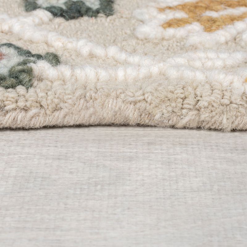 Tapis original laine rose Floral Daphne