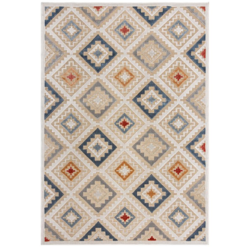 Tapis exterieur multicolore effet Jute Zion