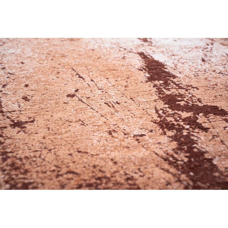 Tapis de Salon Design rectangulaire haut de gamme Tandoorie rouille détail couleur