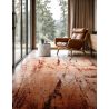 Tapis de Salon Design rectangulaire haut de gamme Tandoorie rouille ambiance