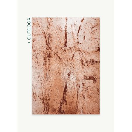 Tapis de Salon Design rectangulaire haut de gamme Tandoorie rouille