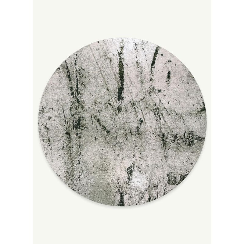 Tapis de Salon Design rectangulaire haut de gamme Alpine gris rond