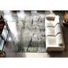 Tapis de Salon Design rectangulaire haut de gamme Alpine gris ambiance