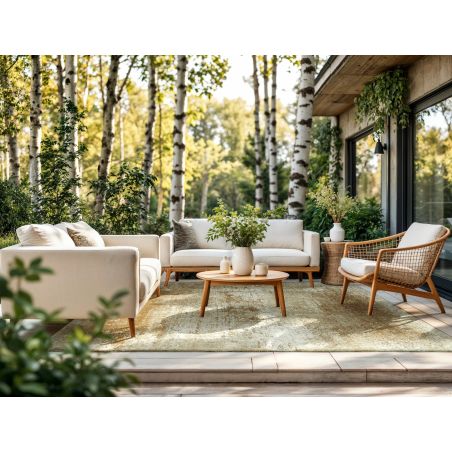 Tapis de Salon rectangulaire haut de gamme Virgin Land Mercury beige ambiance outdoor Tapis de Salon rectangulaire haut de gamme Virgin Land Mercury beige ambiance outdoor