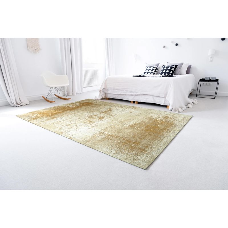 Tapis de Salon rectangulaire haut de gamme Virgin Land Mercury beige ambiance interieur