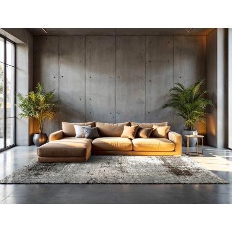 Tapis de Salon rectangulaire haut de gamme Virgin Land Venus gris ambiance Tapis de Salon rectangulaire haut de gamme Virgin Land Venus gris ambiance