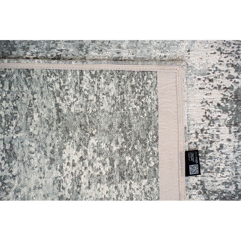 Tapis de Salon rectangulaire haut de gamme Virgin Land Venus gris détail étiquette