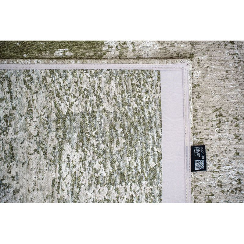 Tapis de Salon rectangulaire haut de gamme Virgin Land Uranus vert détail etiquette