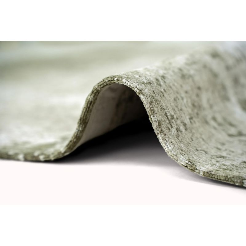 Tapis de Salon rectangulaire haut de gamme Virgin Land Uranus vert détail surjet