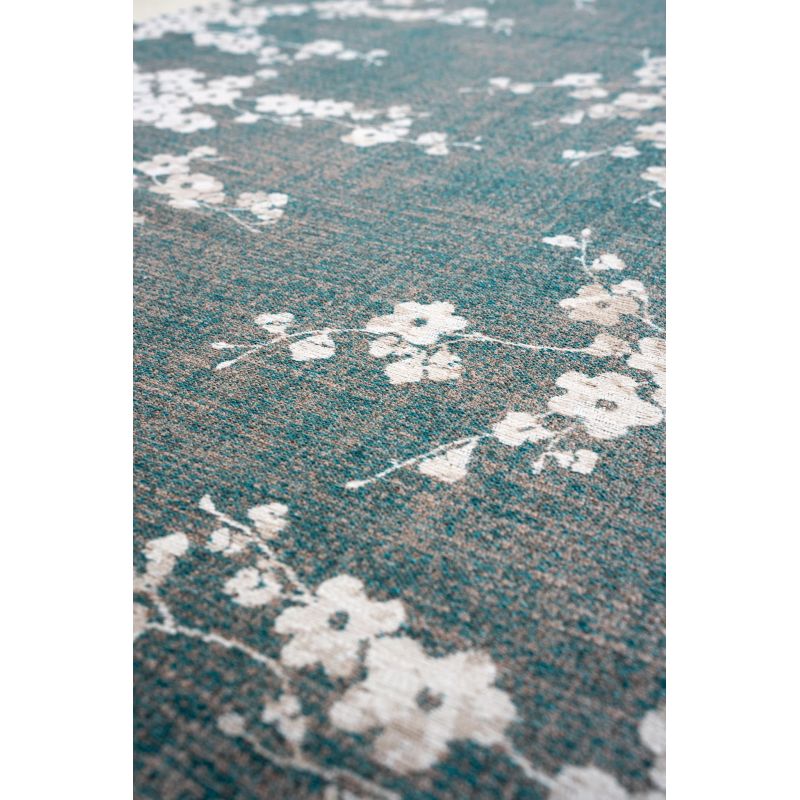 Tapis classique en PET Sakura Lake Blue détail matiere