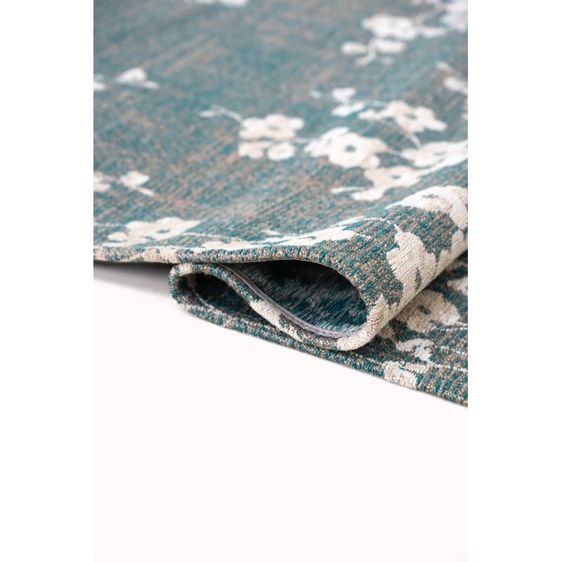 Tapis classique en PET Sakura Lake Blue détail couleur