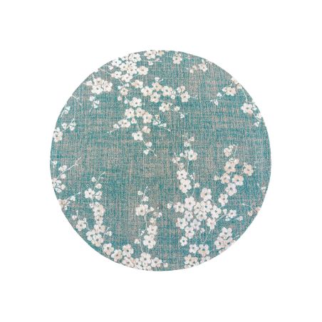 Tapis rond classique en PET Sakura Lake Blue Tapis rond classique en PET Sakura Lake Blue