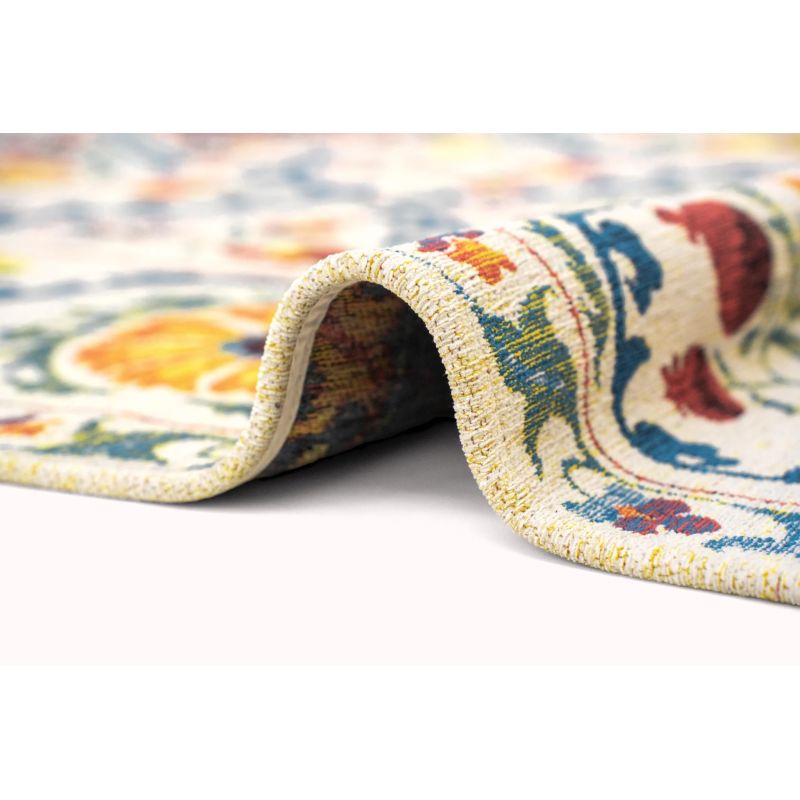 Tapis de salon Suzani Origine multi détail surjet