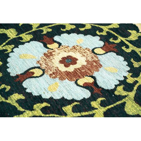 Tapis de salon Suzani Bavaria multi vert détail motif Tapis de salon Suzani Bavaria multi vert détail motif