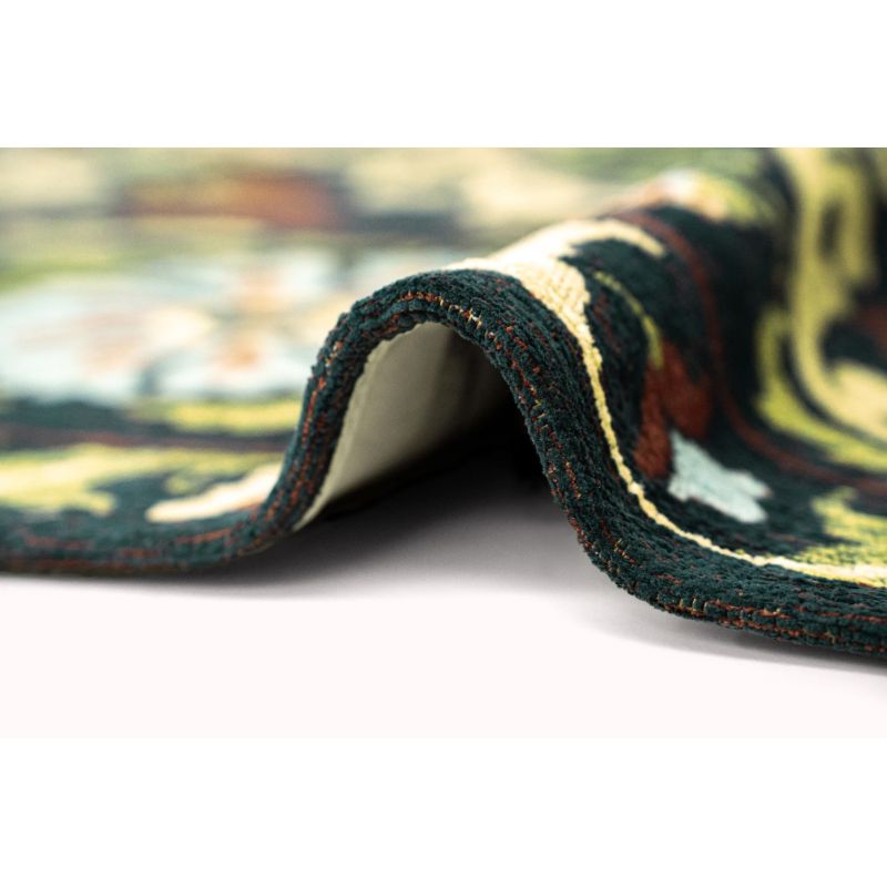 Tapis de salon Suzani Bavaria multi vert détail surjet