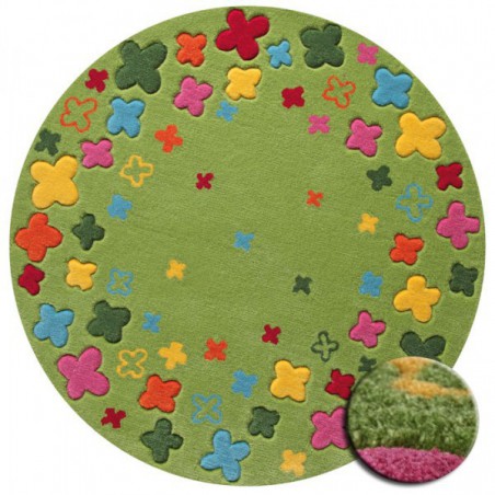 Tapis Rond pour Enfant Bloom Field Vert par Esprit Home Tapis Rond pour Enfant Bloom Field Vert par Esprit Home