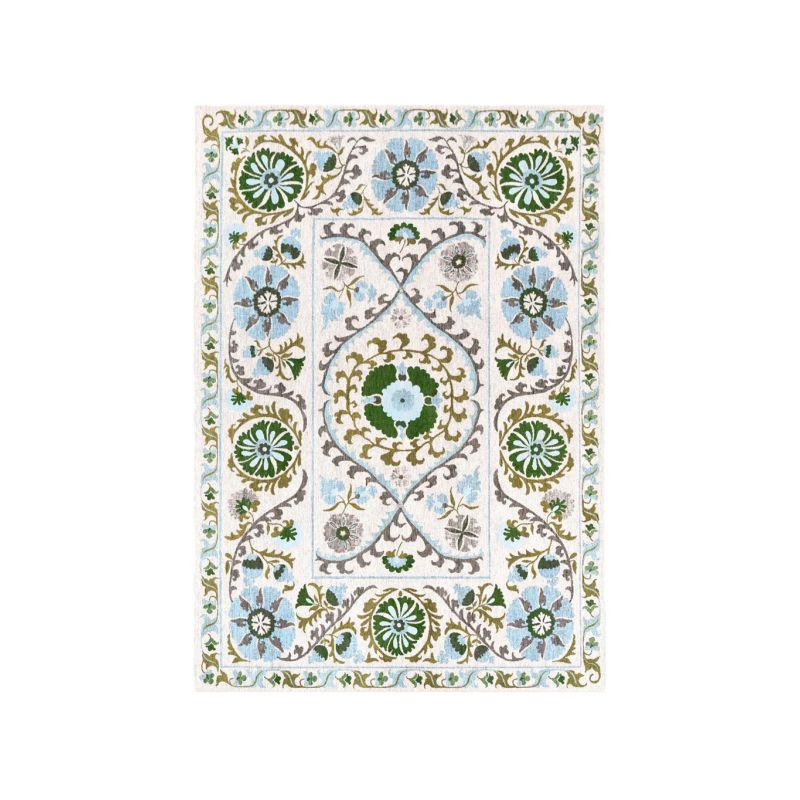 Tapis de salon Suzani Slavia multi blanc