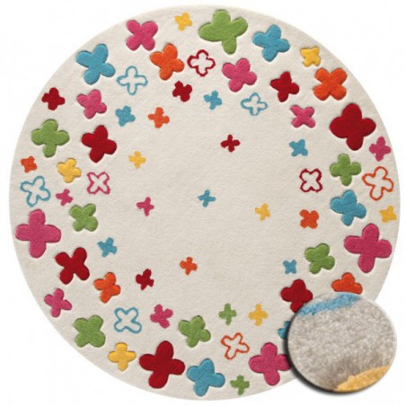 Tapis Rond pour Enfant Bloom Field Ecru par Esprit Home Tapis Rond pour Enfant Bloom Field Ecru par Esprit Home