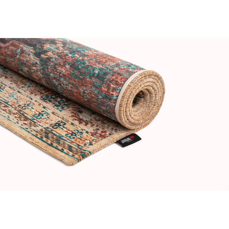 Tapis de salon Kasak Djamboul multi détail etiquette