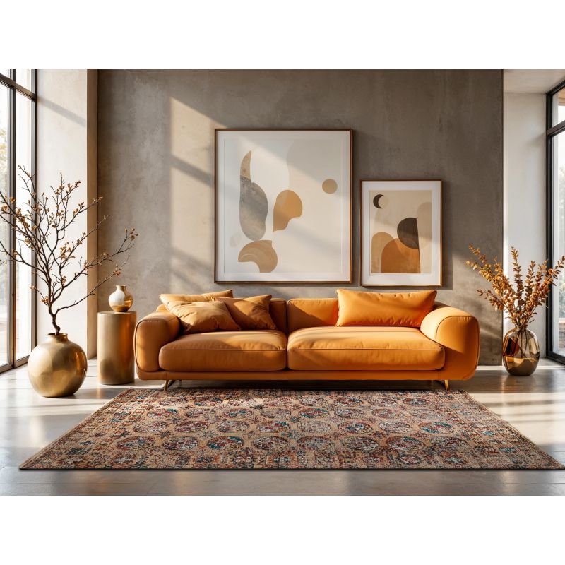 Tapis de salon Kasak Djamboul multi ambiance