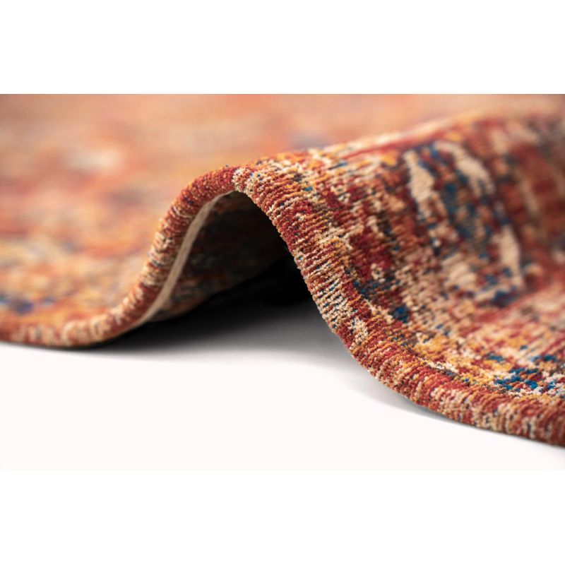 Tapis de salon Kasak Aksou rouge détail surjet