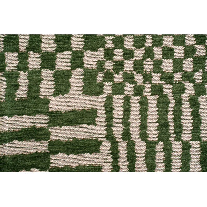 Tapis de salon Berber Oasis vert détail coueur