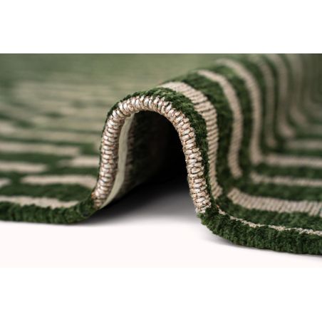 Tapis de salon Berber Oasis vert détail surjet Tapis de salon Berber Oasis vert détail surjet