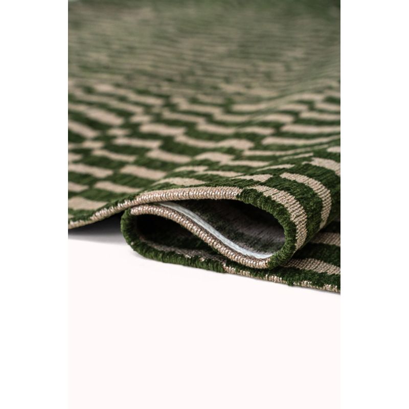 Tapis de salon Berber Oasis vert détail matiere