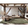 Tapis de salon Berber Oasis vert ambiance