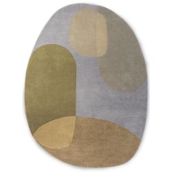 Tapis moderne haut de gamme forme originale pure laine printemps Miller