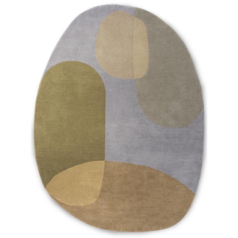 Tapis moderne haut de gamme forme originale pure laine printemps Miller