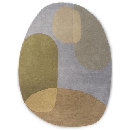 Tapis moderne haut de gamme forme originale pure laine printemps Miller