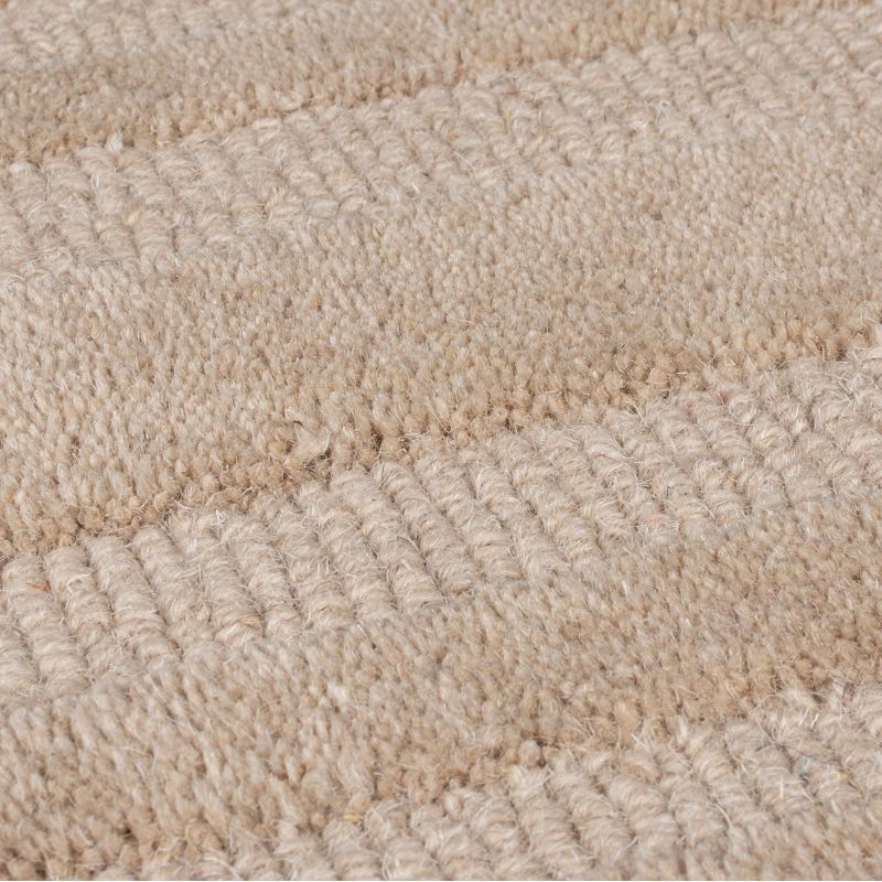 Tapis en laine beige motifs rectangle Zengarden détail matiere