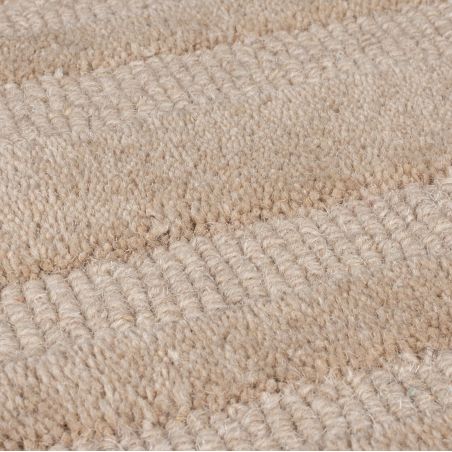 Tapis en laine beige motifs rectangle Zengarden détail matiere Tapis en laine beige motifs rectangle Zengarden détail matiere