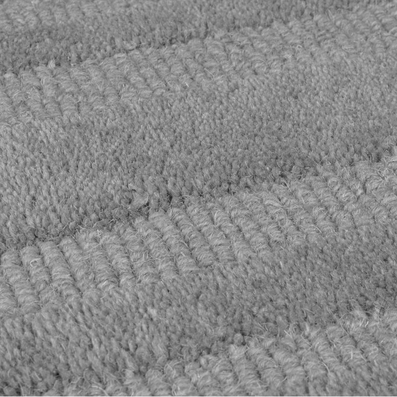 Tapis en laine gris motifs rectangle Zengarden détail matiere
