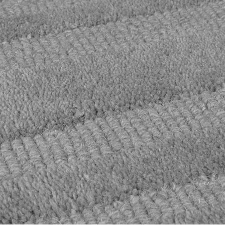 Tapis en laine gris motifs rectangle Zengarden détail matiere Tapis en laine gris motifs rectangle Zengarden détail matiere