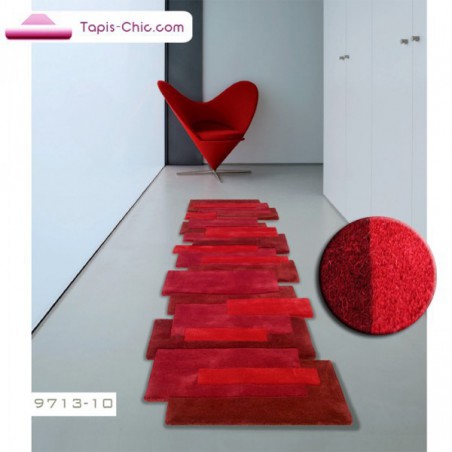 Tapis contemporain Pebbles rouge par Angelo Tapis contemporain Pebbles rouge par Angelo