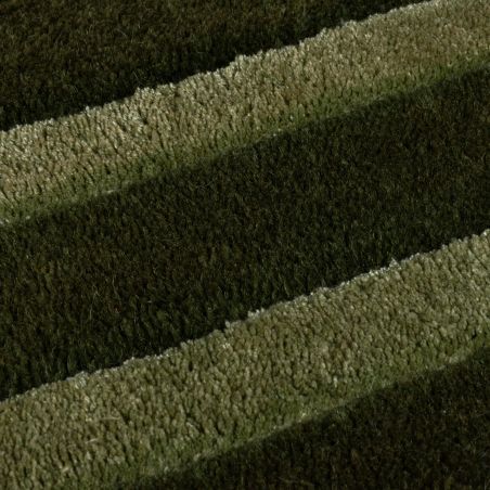 Tapis de salon laine et viscose vert Gatsby détail matiere