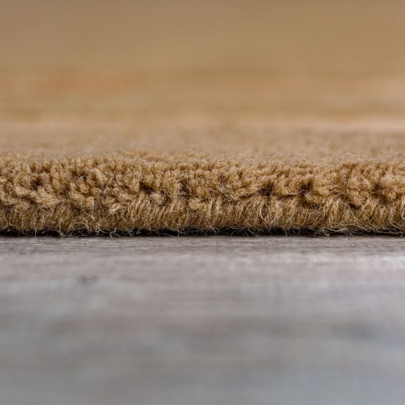 Tapis de salon laine et viscose beige Gatsby détail bordure