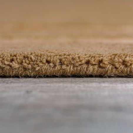 Tapis de salon laine et viscose beige Gatsby détail bordure