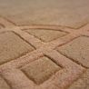 Tapis de salon laine et viscose beige Gatsby détail matiere