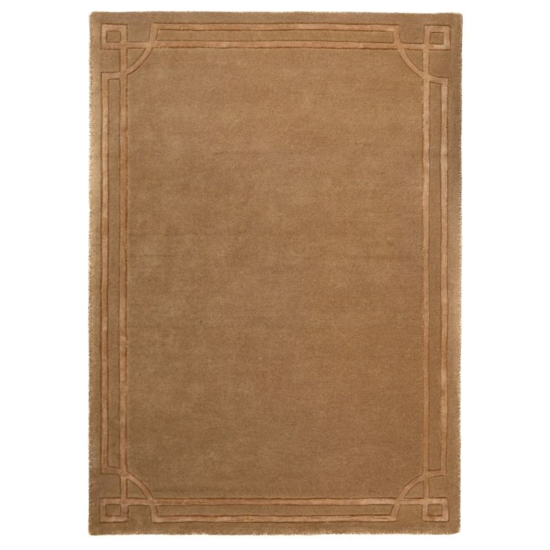 Tapis de salon laine et viscose beige Gatsby