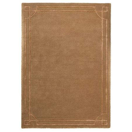 Tapis de salon laine et viscose beige Gatsby