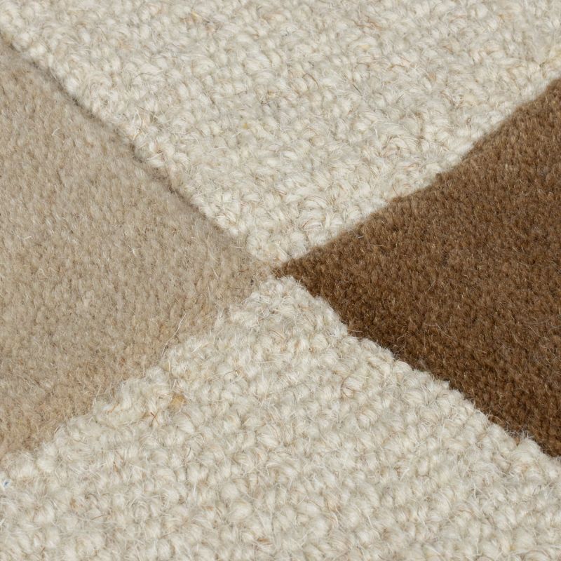 Tapis de salon pure laine beige multi Glow détail matiere