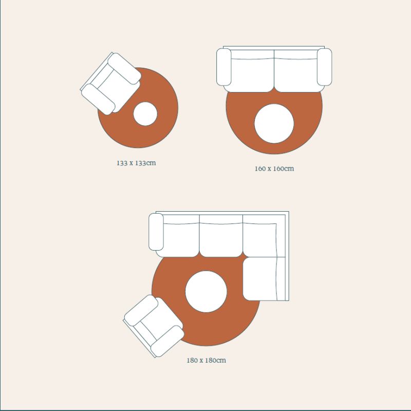 Tapis rond en laine moderne gris Shard modele